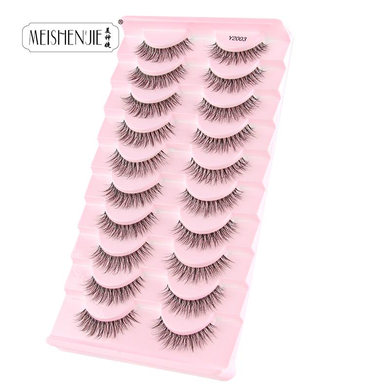 Faux Cils 6/10 Pairs False Eyelashes Natural Long Handmade Fluffy Fake Lashes Extension Makeup Tool 3D Mink Lashes Maquillaje