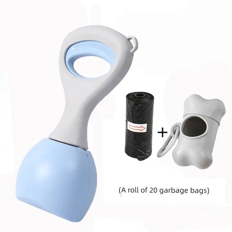 

Dog Pick-up Toilet Portable Pick-up Toilet Dog Shit Clip Household Dog Cat Shovel Shit Artifact Pet Supplies New arrival 28cm sky blue + garbage bag + bone