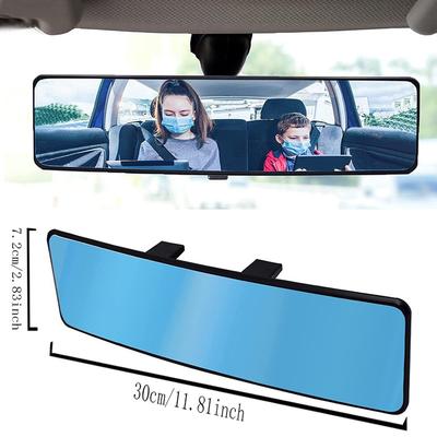 Autospiegel Binnenspiegels Universele auto-achteruitkijkspiegel Anti-glare Groothoek oppervlak Blauwe spiegel Auto-accessoires