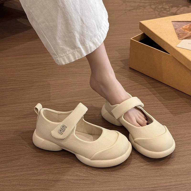 French ugly cute Mary Jane loafers women's 2025 new autumn small fragrance with skirt comfortable cloud puff shoes