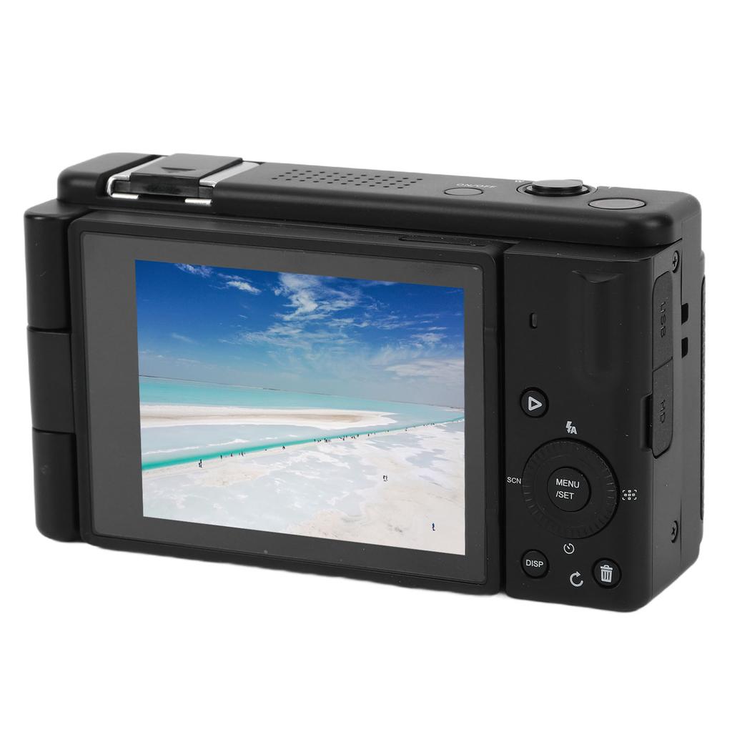 Digital Camera 80MP 5K with 270 Degree   Screen 2.8 Inch LED Fill Light 18x Zoom HD Compact Travel Video Camera for Beginner Students