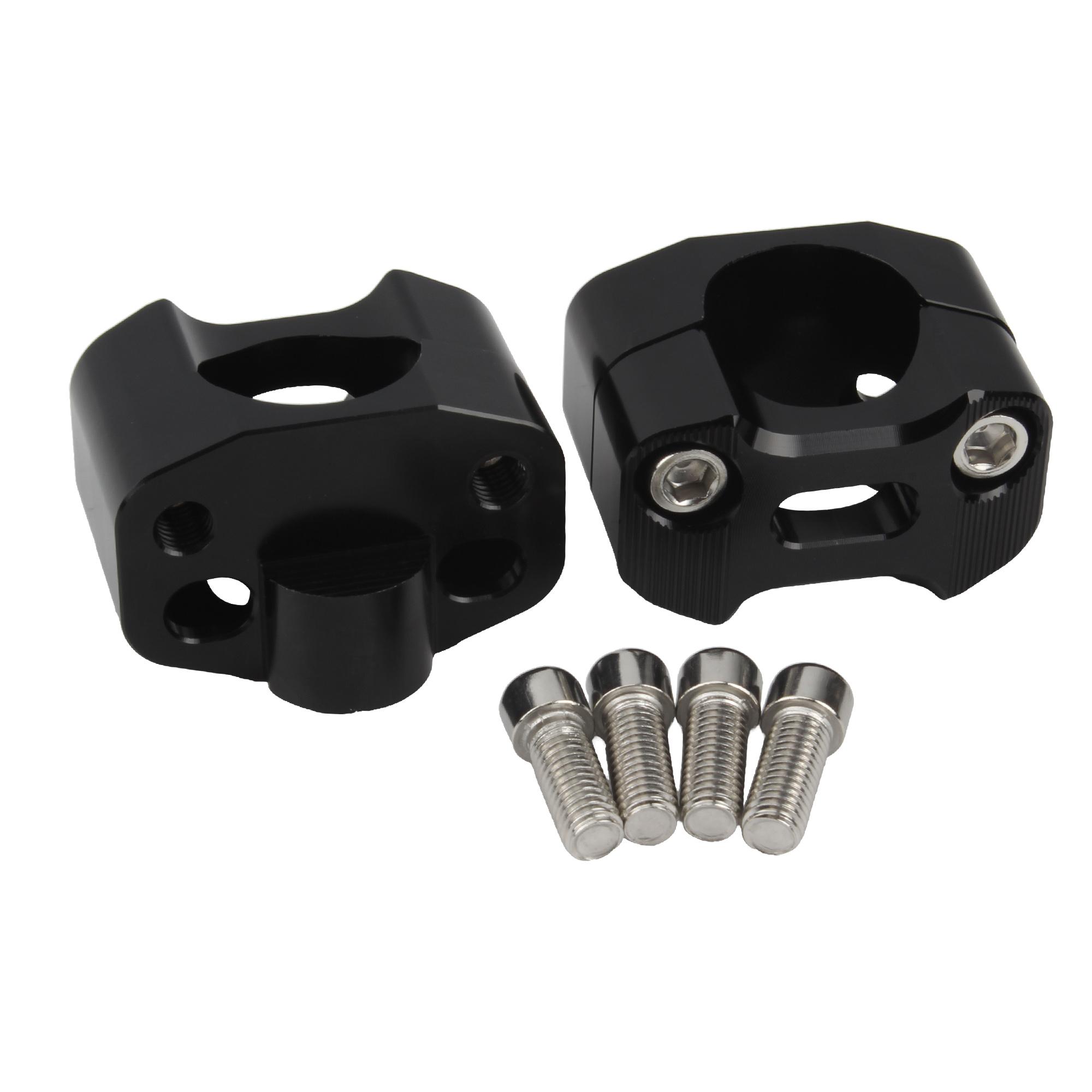 Universal Motocross CNC Billet HandleBar Fat Bar Risers Mount Clamp Adaptor 22 28mm For KTM Honda Motorcycle DirtBike Modified чёрный