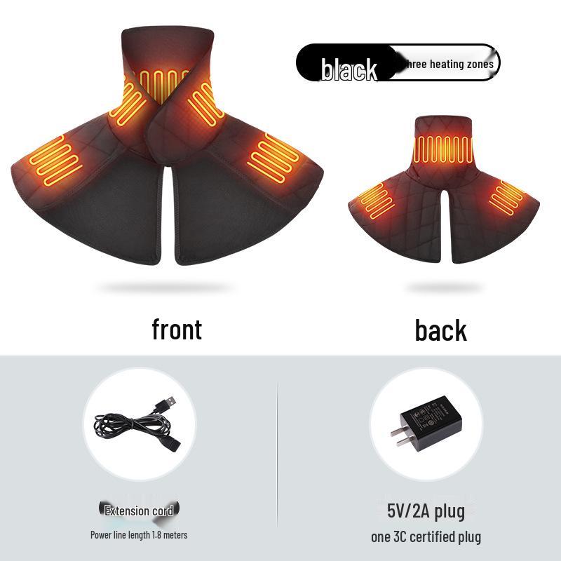 

Electric Heated Neck Gaiter with Temperature Control - Warmth, Cold Protection, and Hot Compress Therapy Shawl One Size