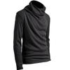 Schickes Herren Einfarbiges Stehkragen Langarm Pullover Unterhemd Slim T-Shirt