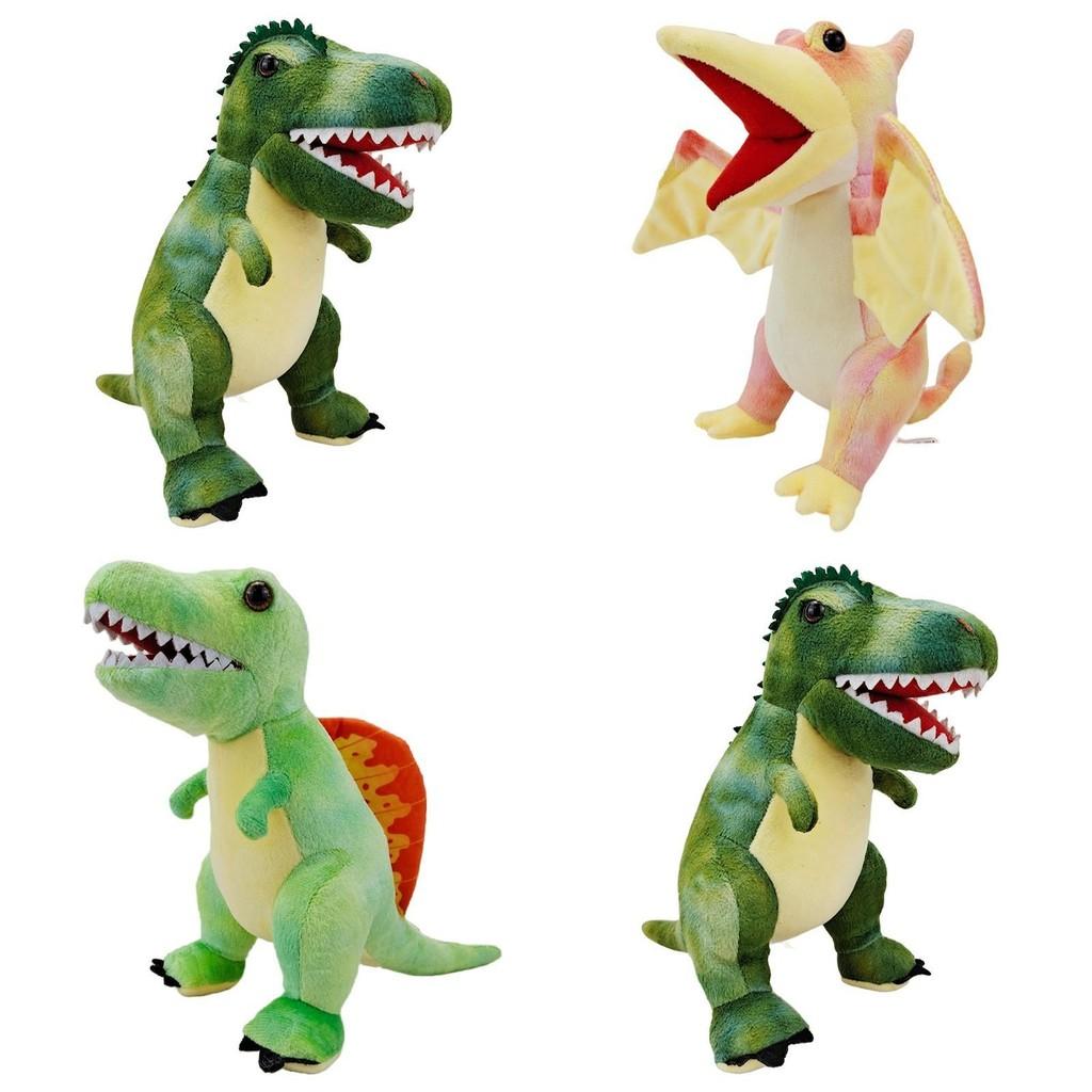 Jucării de pluș adorabile dinozaur, perfecte cadouri de sărbători, Triceratops și T-rex