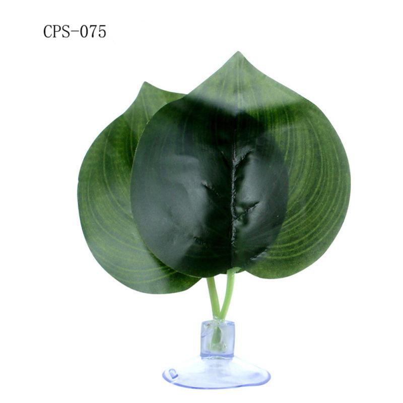 Landscaping Simulation Plant  Leaf With Suction Cup Landscaping Plant For Fish Tank