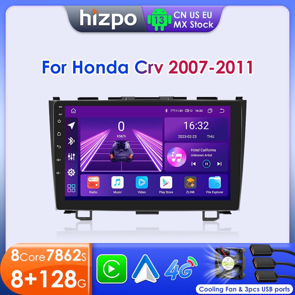Hizpo Intelligent Android Car Radio Multimedia for Honda CR-V 3 RE CRV 2007-2011 Auto Stereo Video Player 2 Din Navigation GPS Carplay Head Unit