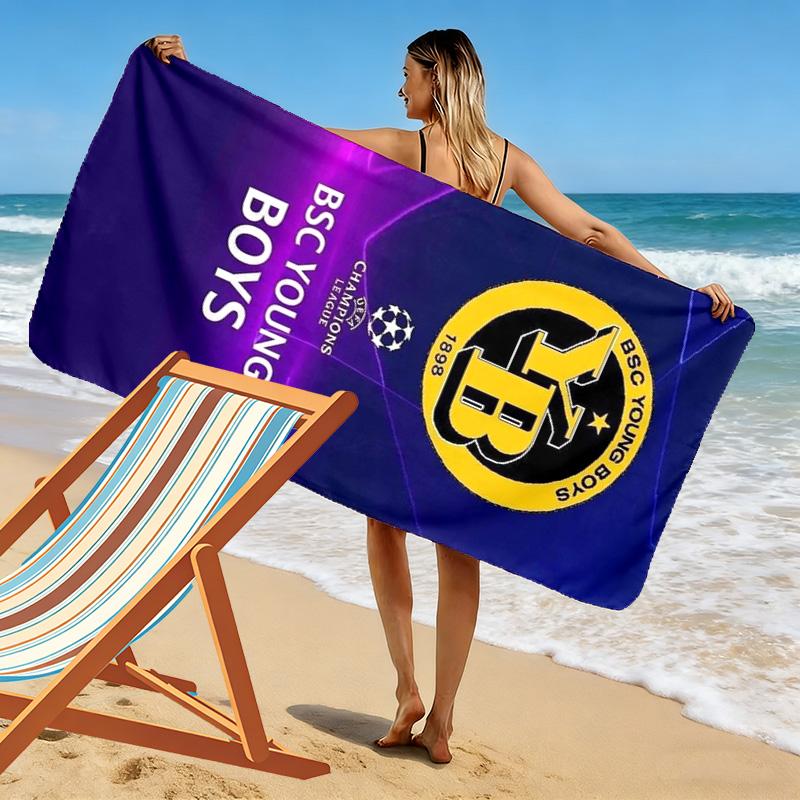 BSC Young Boys Print Beach Towel, Large Soft Quick Dry Towel for Beach Camping Swimming