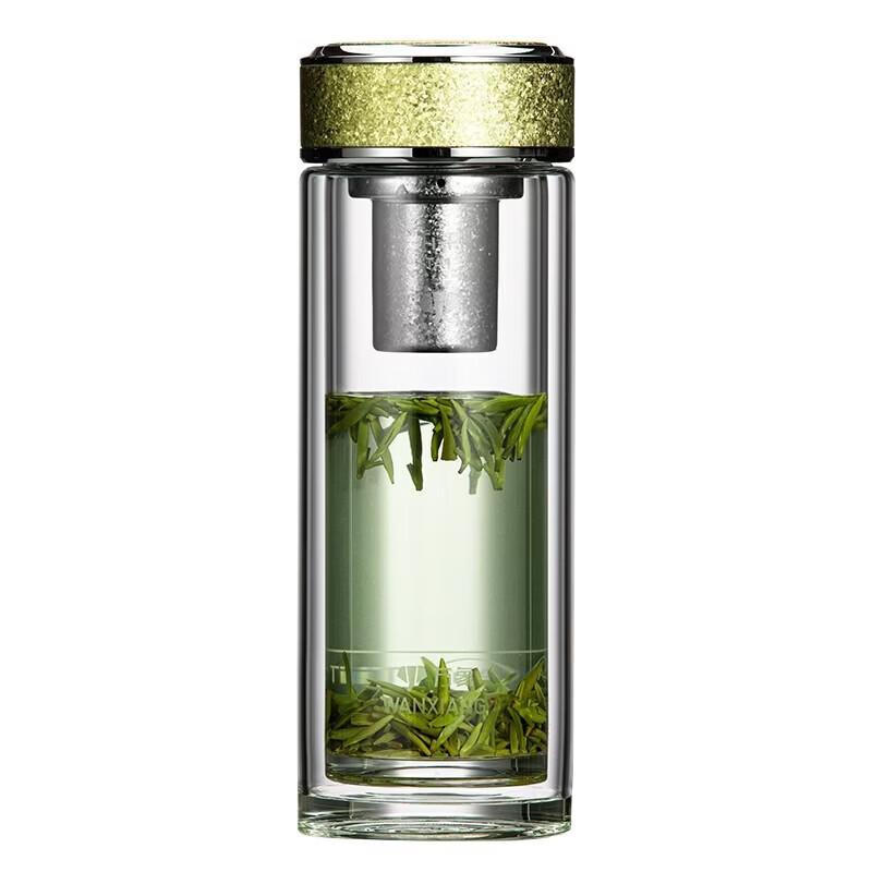 WANXIANG Double-Layer Silver Ion Business Tea Glass