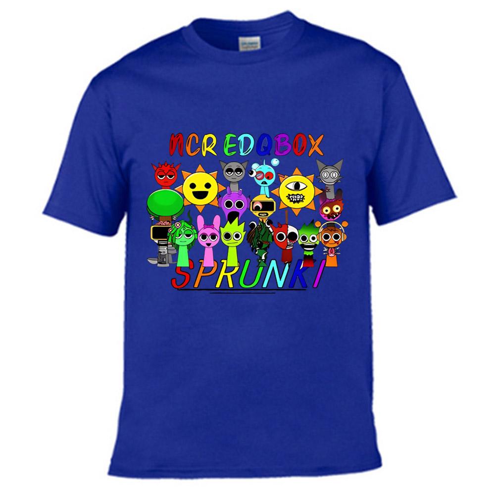 Sprunki T Shirt Men Fashion Casual Cartoon Incredibox T-Shirts Loose O-Neck Short Sleeve High Quality Cotton Tees