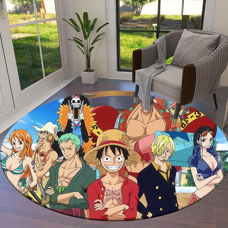 One Piece Round Area Rug Carpet Rug For Living Room Bedroom Sofa Playroom Decor Nonslip Floor Mat