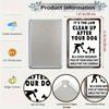 Metal Poster Wall Art Dog Owner Pet Cleanup Reminder Funny Park Sign 8x12 Inch