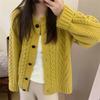2025 A/W Women's 100% Pure Wool Round Neck Loose Cardigan Sweater