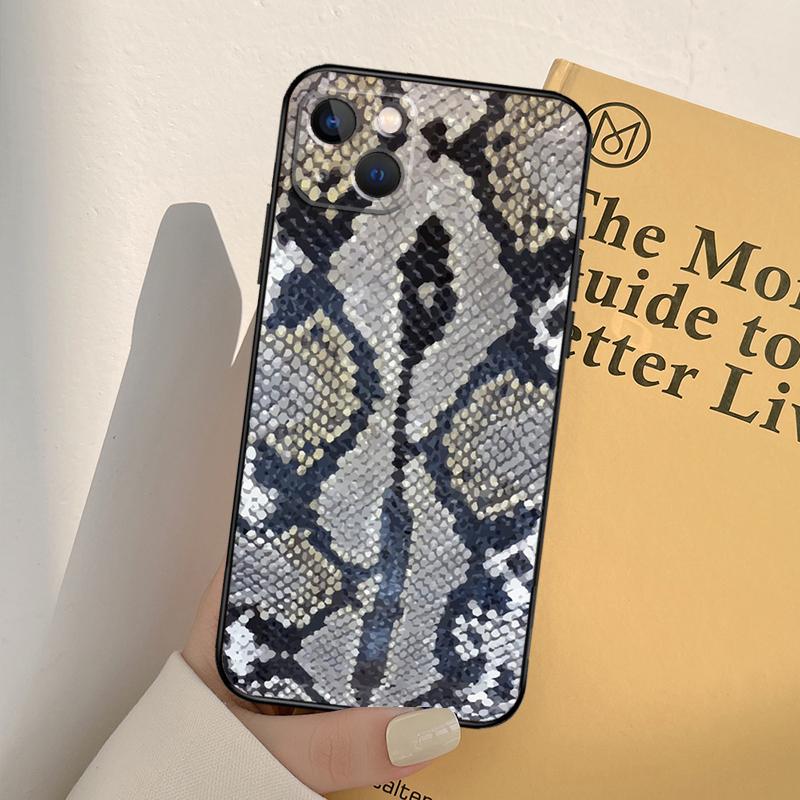 Python-ormskinn Telefonfodral För iPhone 17 16 15 14 11 12 13 Pro Max mini XR 16e 15 16 Plus 17 Air Heltäckande