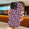 Pink Leopard Print Phone Case For iphone16 15 14 13 12 11 XR XS Pro Max14 Plus Mini Plus Lense Protection Soft Silicone Case