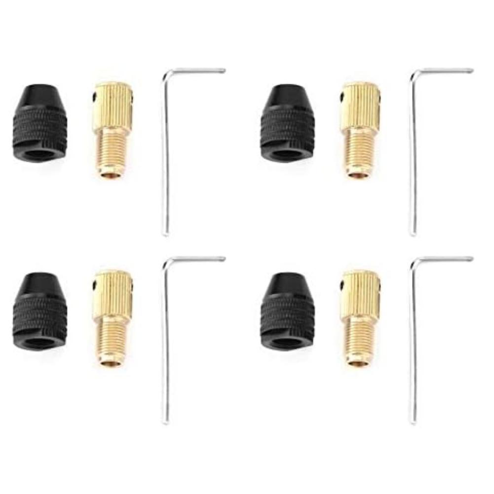 Versatile Metal Drill Chuck Securely Holds Bits 0.3-3.4mm For All Tools Self Locking Keyless Drill Chuck Kit