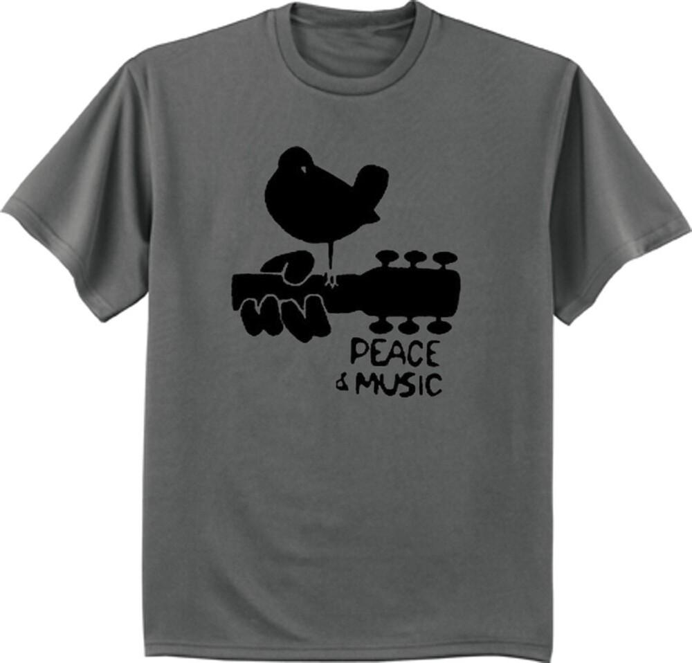 Woodstock Peace Music Guitar T-shirt Dad Gifts Mens Graphic Tee Unisex T-Shirt S