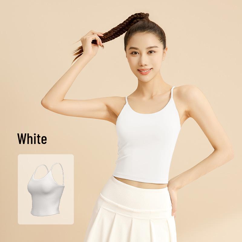 Women's Shockproof Running Vest with Chest Pad and Anti-Exposure Design