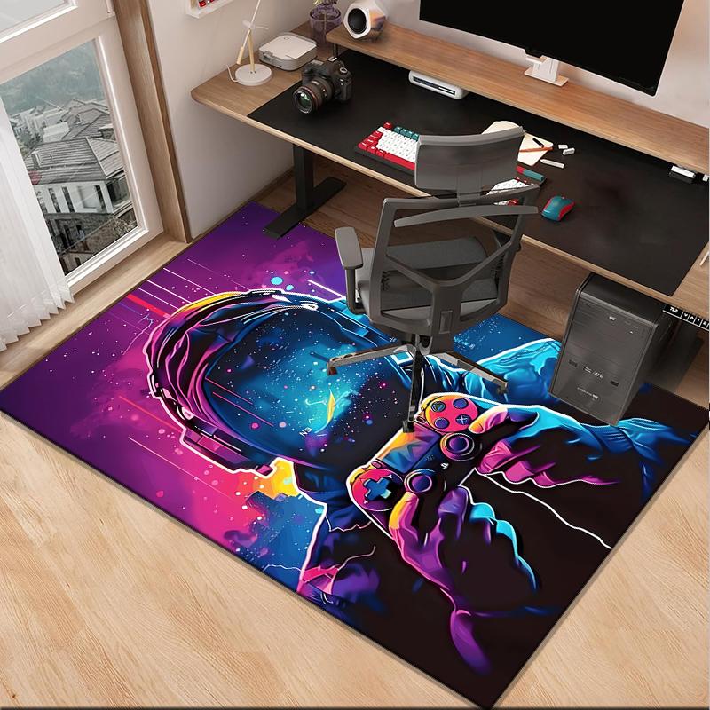 Cyberpunk Gaming Hero Office Rug Chair Mat, Entryway Carpet, Suitable for Front Door, Bedroom, Living Room, Desk, Holiday Gift