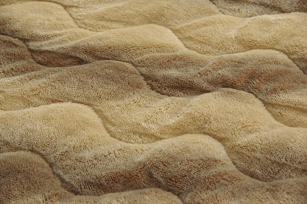 IKEHIKO Peria Bedding Pad, Approx. 140 x 200 cm, Double, Brown, Heat Retention, Smooth, Volume, #1595919
