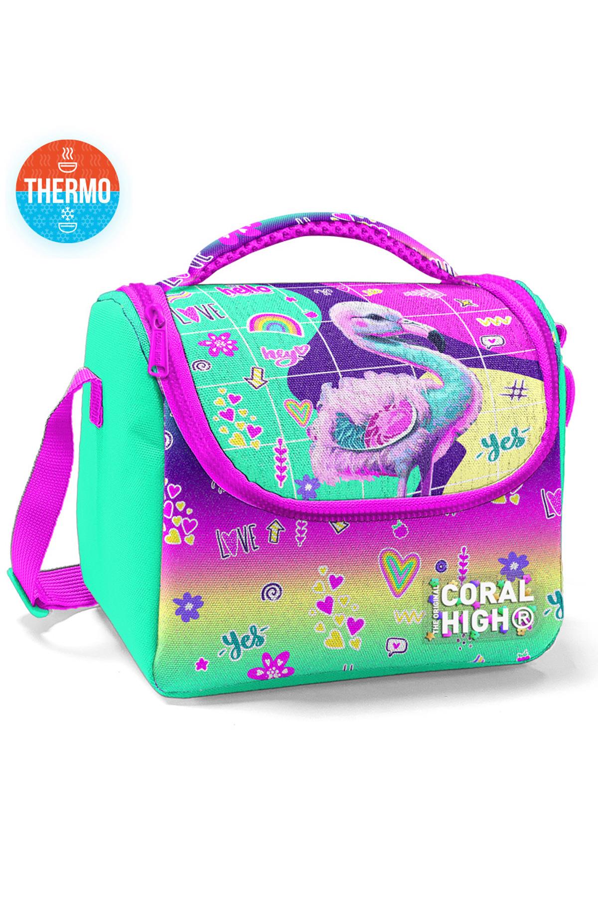 

Термобокс для завтрака Coral High Kids Pink Water Green с рисунком фламинго 11880