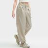 FILA Solid Color Tapered Woven Casual Pants Women bottoms Feather-Gray F51W429801F-GY