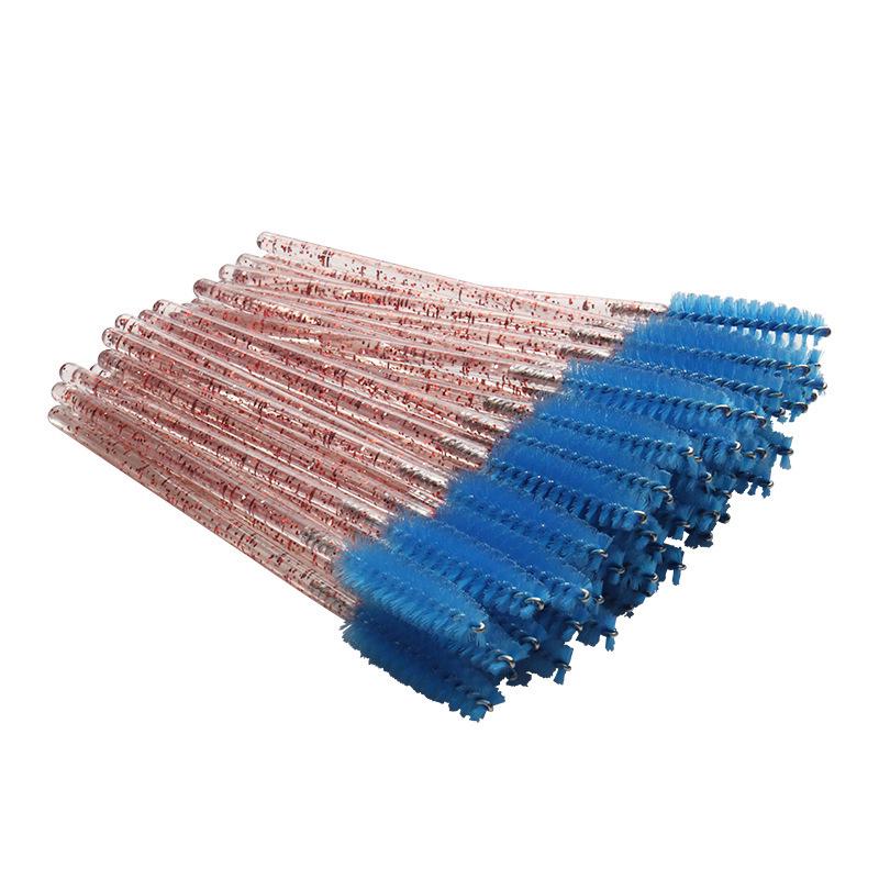 Pack of 50 Disposable Crystal Rod Eyelash and Eyebrow Spiral Brushes