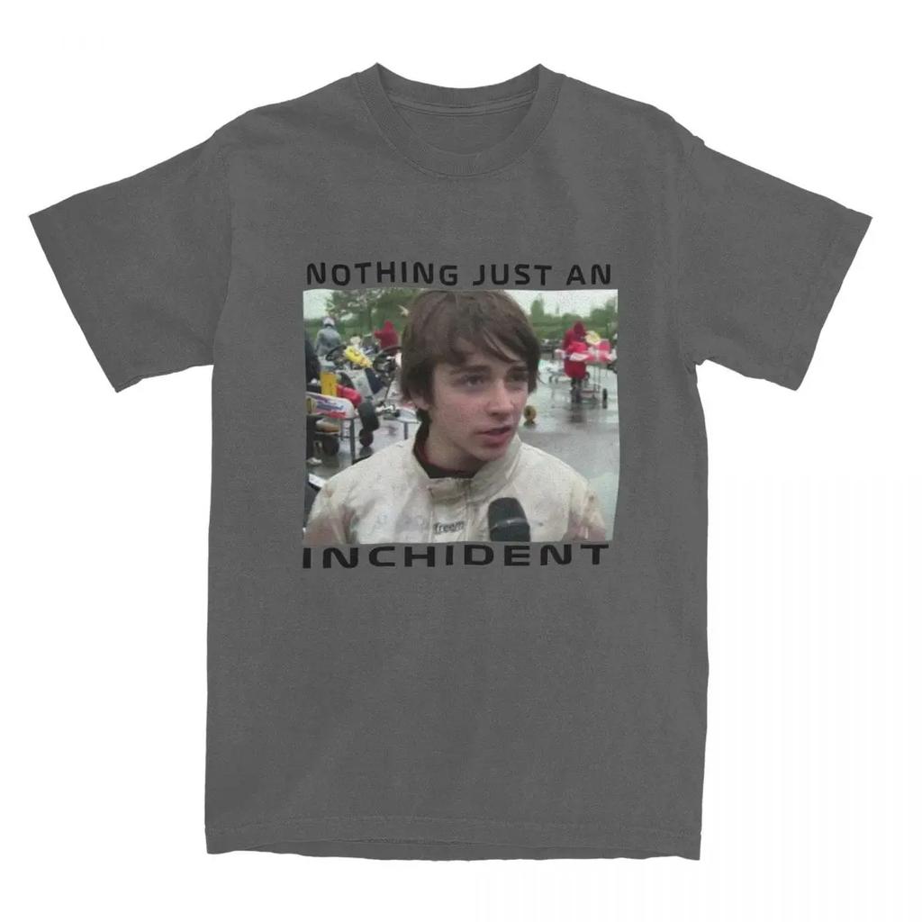 Awesome Just An Inchident Charles Leclerc T-Shirts for Men Women Pure Tees Shirt Printed Clothes