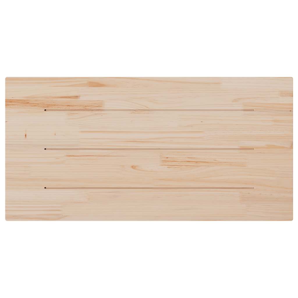 Blat Stołu, Biały, 110X55X2,5 Cm, Lita Sosna, Prostokątny