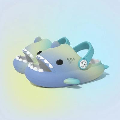 Fashion Crestar Kids Shark Slippers Summer Fashion Children Cute Cartoon Slippers Boys Girls Soft Sandal Outdoor Non-slip Beach Slides