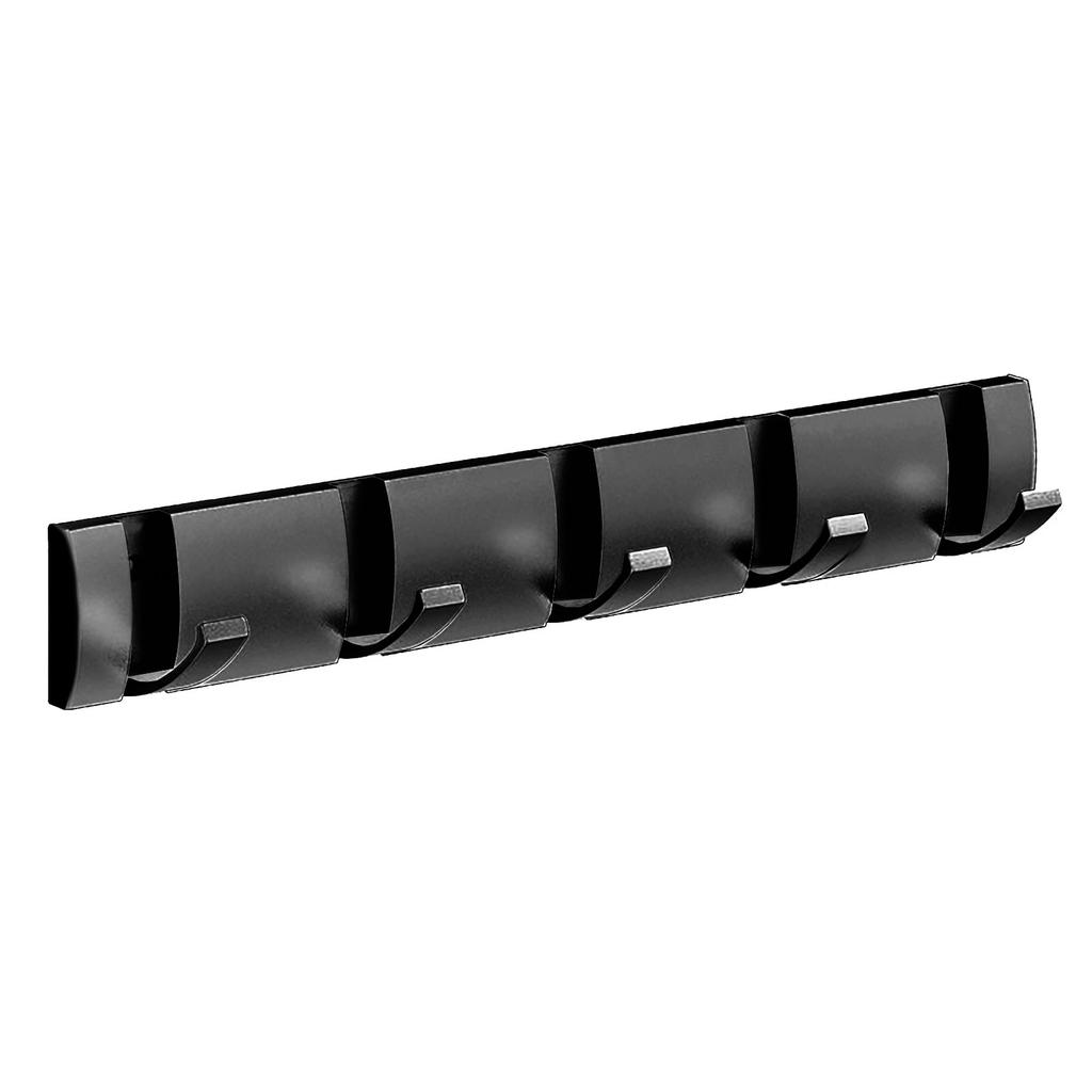 Thickened Invisible Hook 5 Hook Wall Mounted Coat Rack Folding Hideaway Coat Hooks Door Rear Key