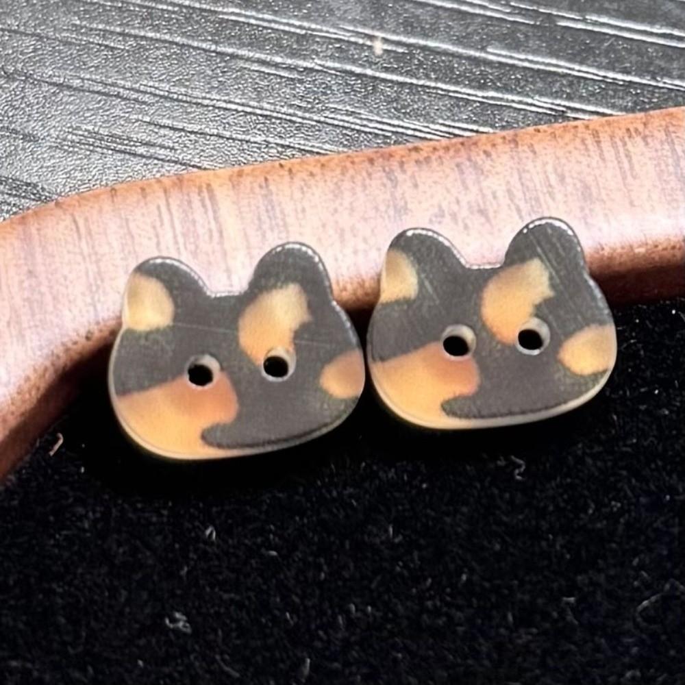 30pcs 12mm Kitty Buttons Cute Ginger Cat Buttons Tuxedo Cat Calico Cat Buttons Clothes Accessories