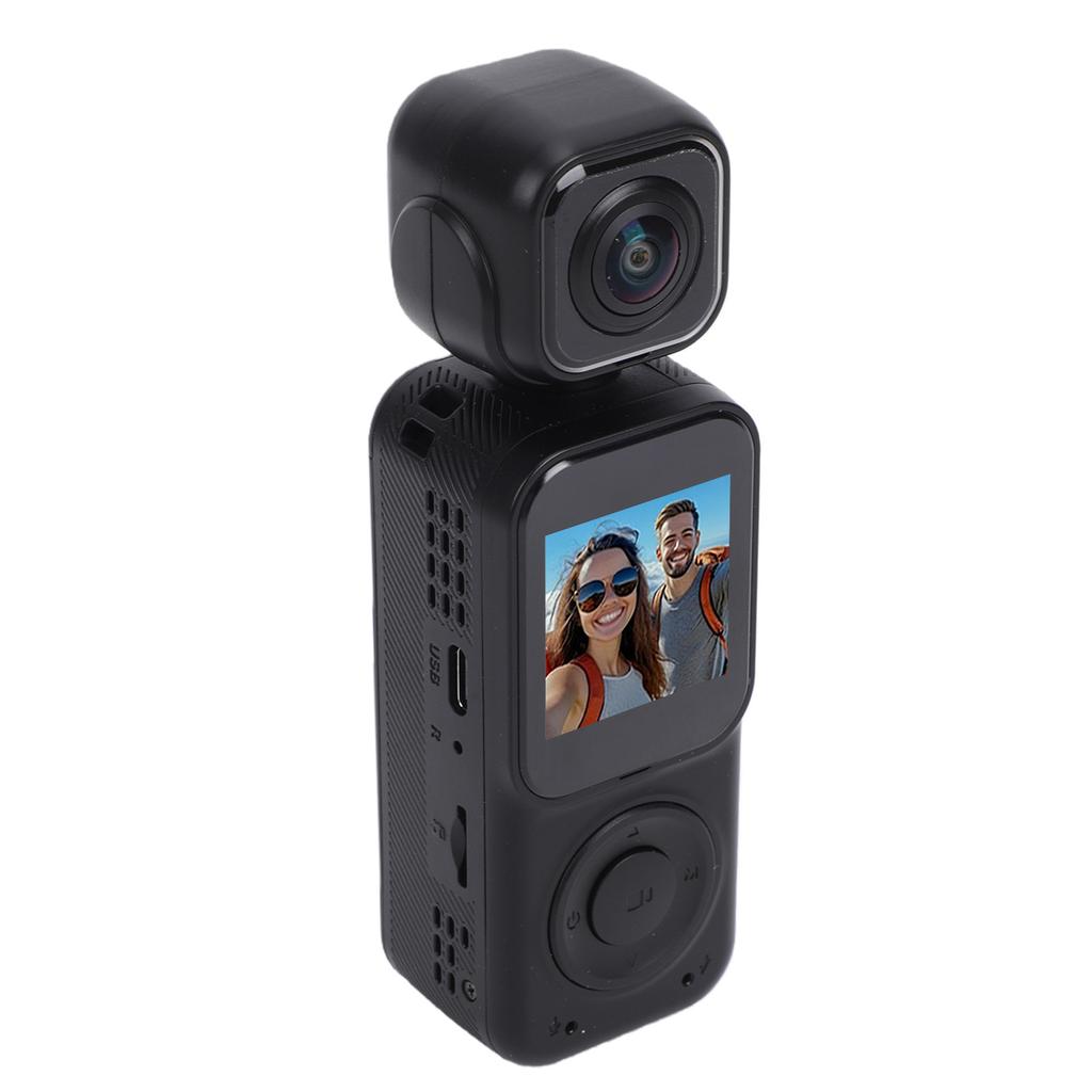Portable Video Recorder 4K 12MP Dual Lens 180 Degree Rotation WiFi Handheld Sports Camera for Outdoor
