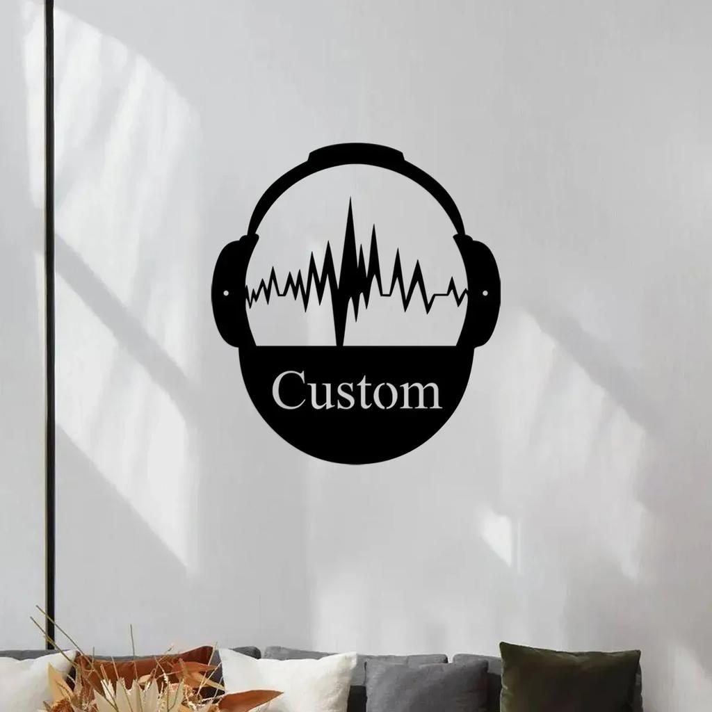 Metal Name Sign Custom Gamers Room Decor Personalized Wall Art
