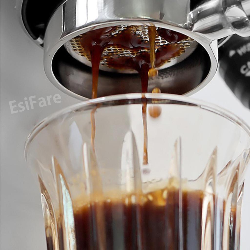 EsiFare Reusable Coffee Filter, Dual-Layer Coffee Filter Screen, Espresso Pack Screen, Uniform Extraction, Easy Cleaning, Stainless Steel Fine Coffee