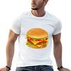 Camiseta Hamburger Com Painel De Malha Respirvel