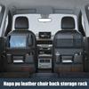 Car Seat Back Organizer Leatherette Back Seat Storage Bag Organizer Multi Pockets AntiKick Mats Car Acceccessories, Backseat Organizer, Compact Design