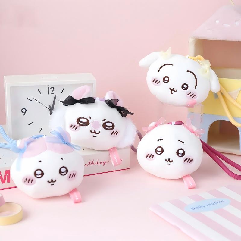 Original Chiikawa Anime Plush Doll Kawaii Usachi Keychain Hachiware Keyring Stuffed Pendent Backpack Ornament Toy Birthday Gift