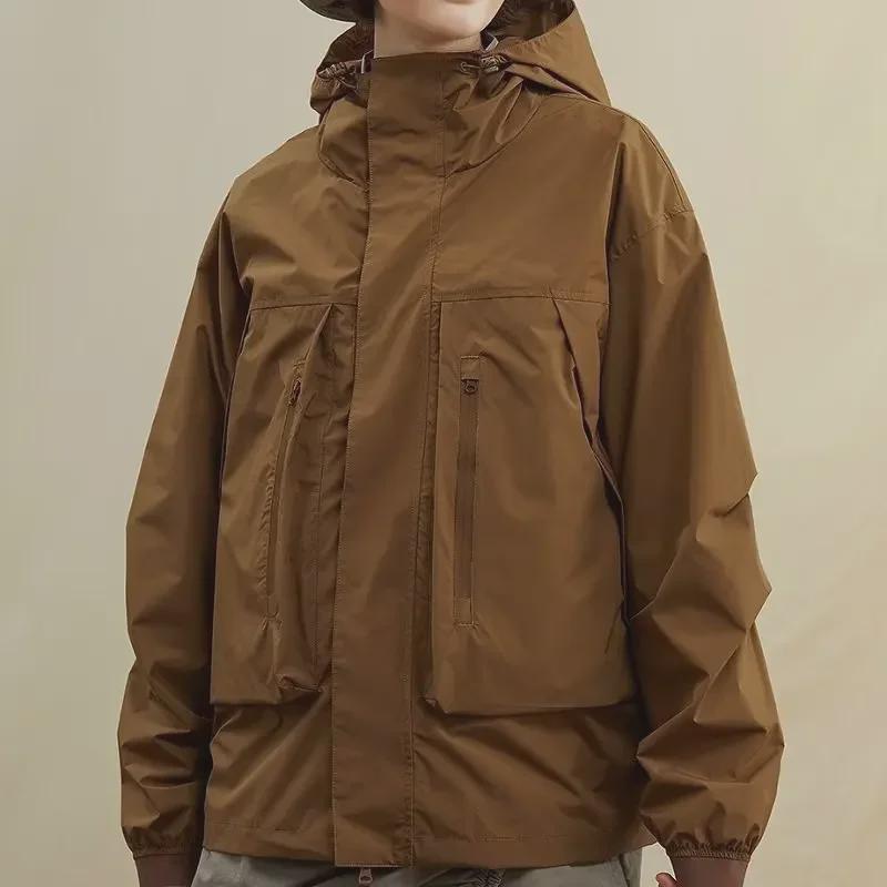 Chaqueta Retro para Hombre con Capucha Otoño Verde Militar - Estilo Americano Outdoor High Street.