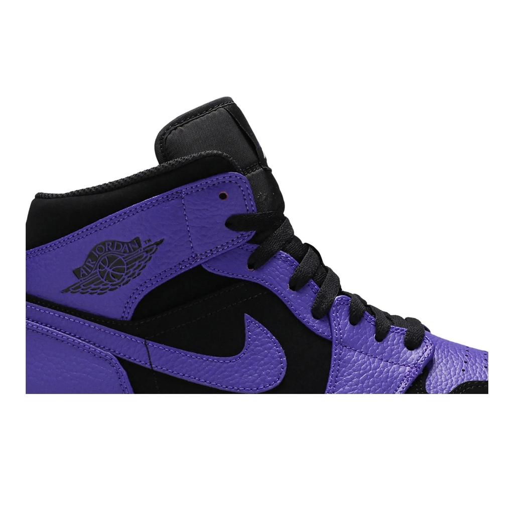 Air Jordan 1 Mid 'Dark Concord' (Unisex) Black / Dark Concord-White Vintage Basketball Shoes 554724 051