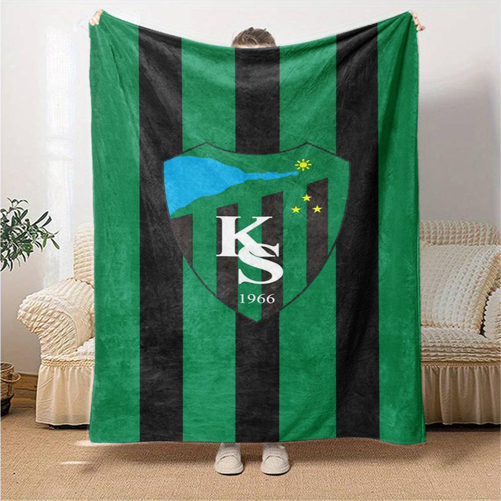 Kocaelispor Print Flannel Blanket High Quality Warm Comfortable Cover for All Seasons Perfect for Gifts Home Decor