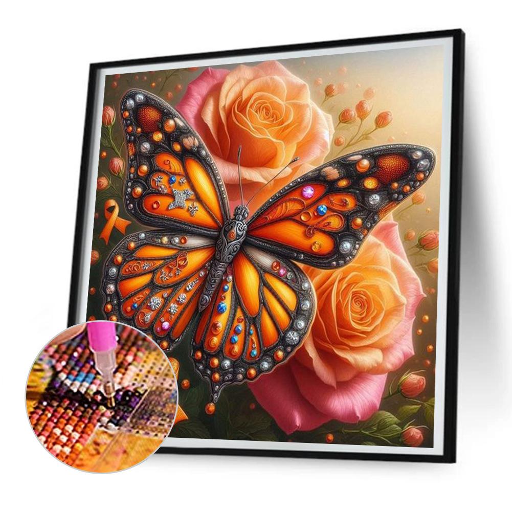 

5D DIY Full Round Drill Diamond Painting Butterfly Home Decor Art Craft 30x30cm