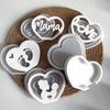 Hollow Heart-shaped Silicone Mold DIY Crafts Handmade Mama Letter Love Mold Exquisite Gypsum Resin Molds Holiday Party Gifts