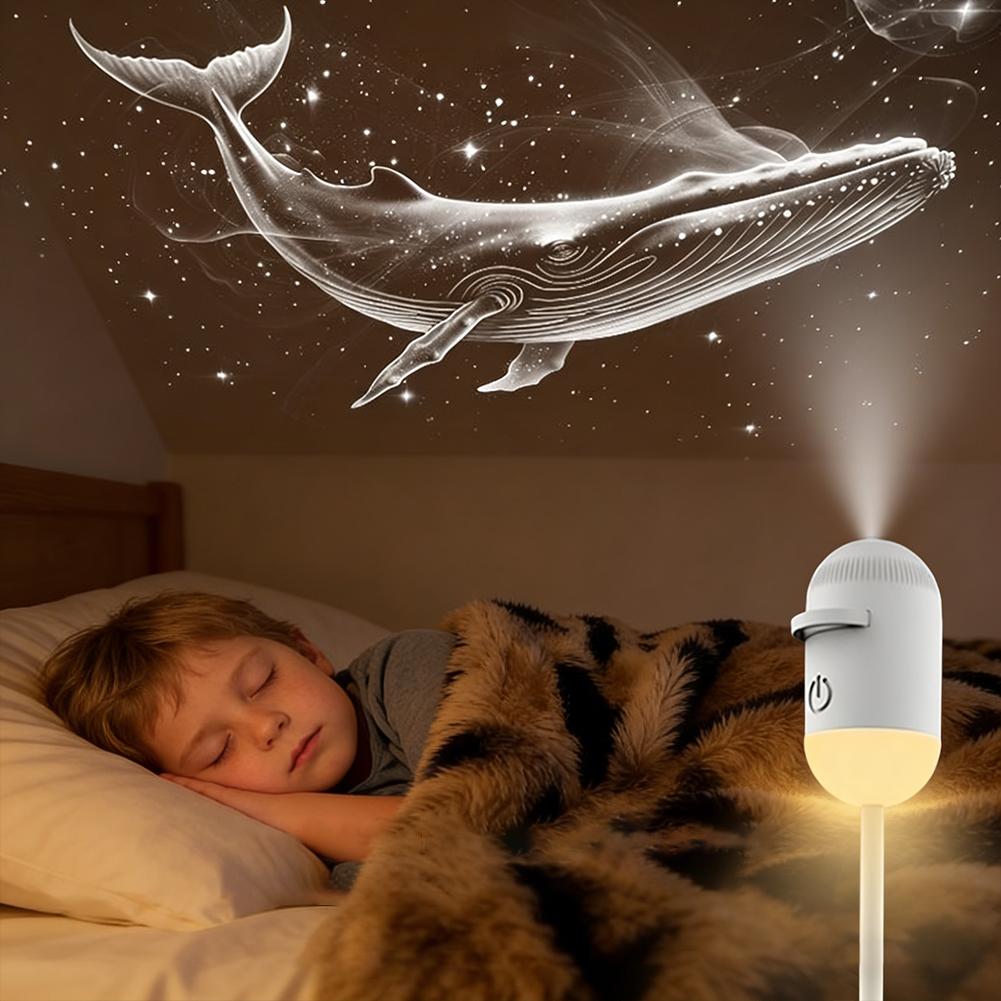 Usb Hd Galaxy Star Projection Lamp Night Sky Led Atmosphere Light Bullet Head Cool White Dimmable 3 Modes Plug Play