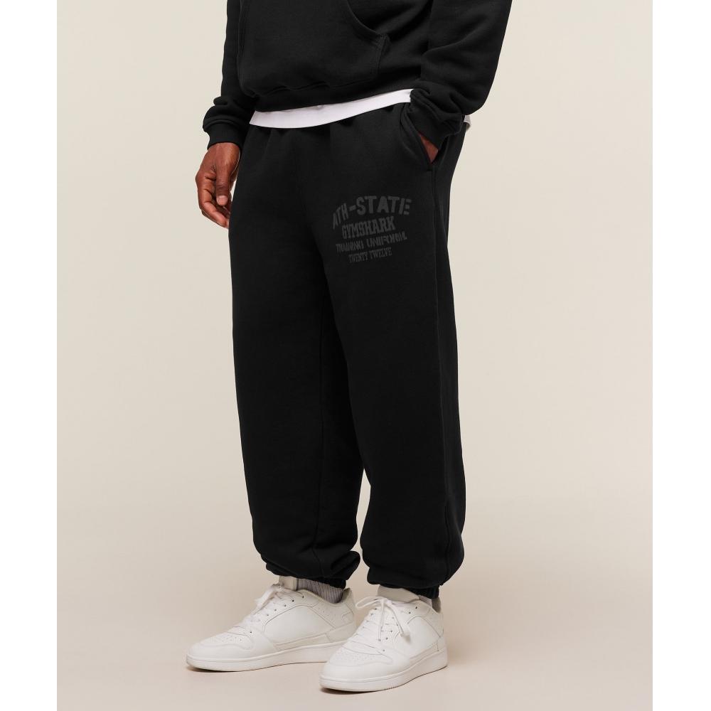 Gymshark Collegiate Joggers Black A4b1u Bb2j