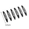 6pcs/lot Geometric Bobby Pins Wavy Hairpins Black Hair Clips Metal Barrettes Wave Hairgrips Fashion Hair Clips for Women