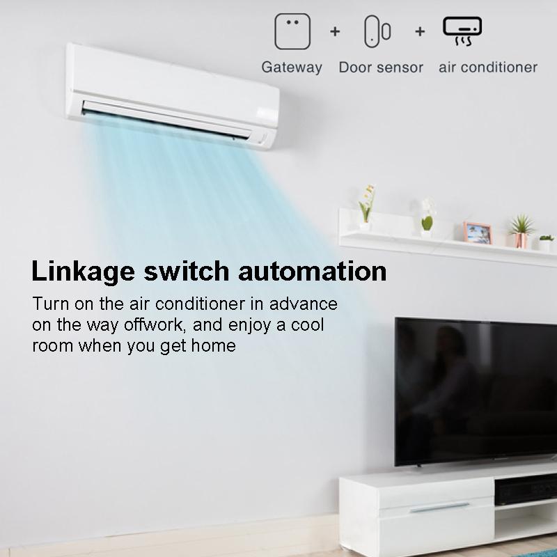 Tuya Zigbee Door Window Sensor Open Closed Detector Smart Home Security Protection Detector Smart Life APP Work With The Gateway
