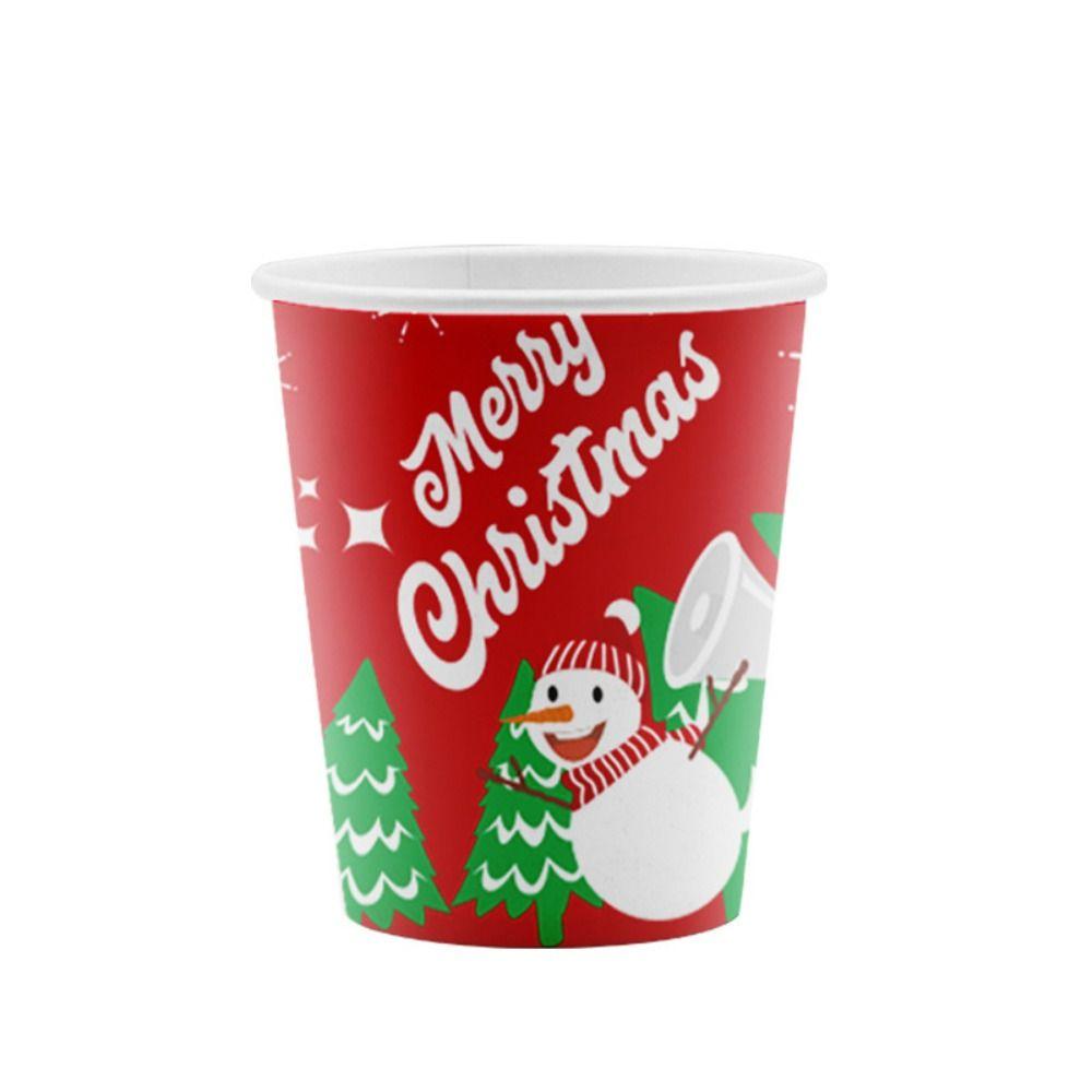 Environmental Christmas Paper Plates Disposable Christmas Paper Cups Christmas Tableware Set  Home