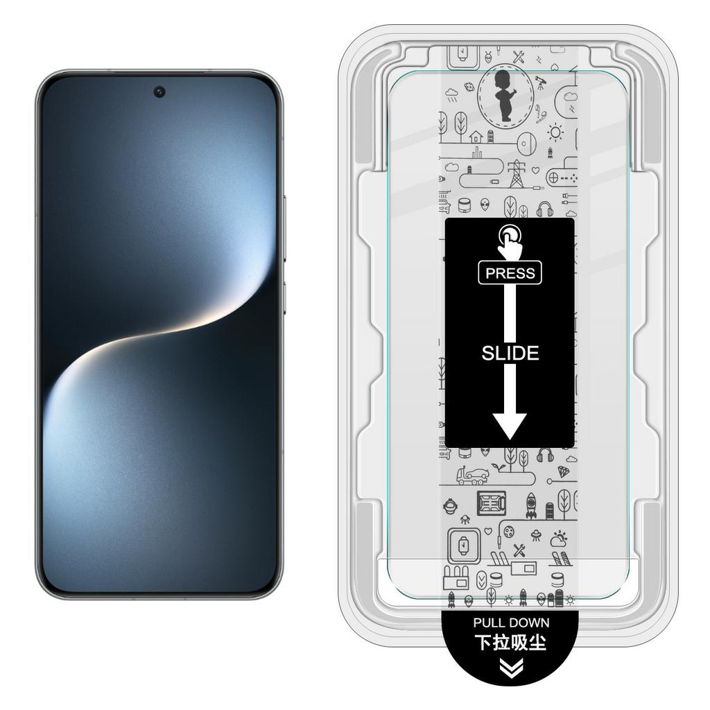 IMAK Seria H Dla Honor Magic7 5G Szkło Hartowane Ochraniacz Ekranu Folia Instalacyjna Bez Pyłu (Odblokuj odcisk palca)