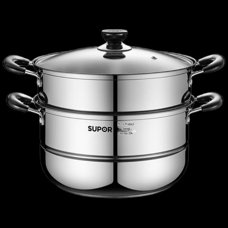 SUPOR 2-Layer Stainless Steel Steamer & Soup Pot
